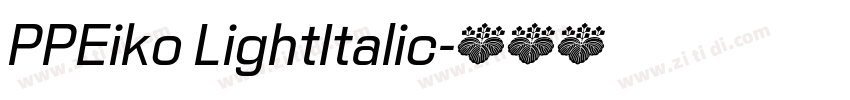 PPEiko LightItalic字体转换
